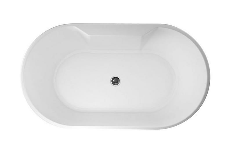 Bathlife Hipp Badekar 141 cm Ovalt Frittstående - Hvit - Frittstående badekar