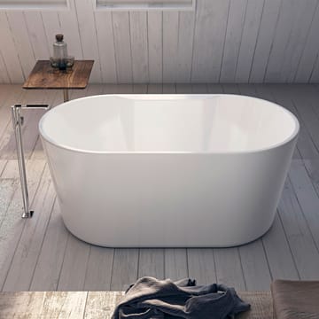 Bathlife Hipp Badekar 141 cm Ovalt Frittstående - Hvit - Hus & oppussing - Kjøkken & bad - Baderom - Badekar - Frittstående badekar