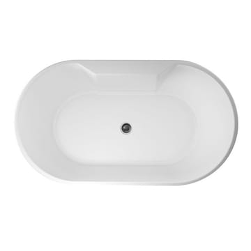 Bathlife Hipp Badekar 141 cm Ovalt Frittstående - Hvit - Hus & oppussing - Kjøkken & bad - Baderom - Badekar - Frittstående badekar