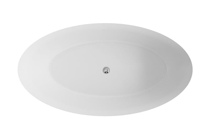 Bathlife Modern Badekar 160 cm  Ovalt Frittstående - Hvit - Hus & oppussing - Kjøkken & bad - Baderom - Badekar