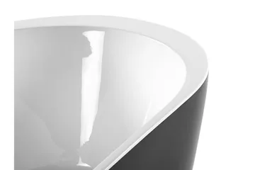Frittstående badekar 170 x 80 cm oval svart NEVIS - Svart - Hus & oppussing - Kjøkken & bad - Baderom - Badekar - Frittstående badekar