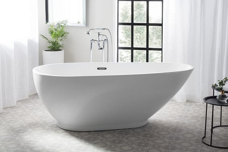 Guiana Badekar 170 cm - Hvit - Hus & oppussing - Kjøkken & bad - Baderom - Badekar - Frittstående badekar