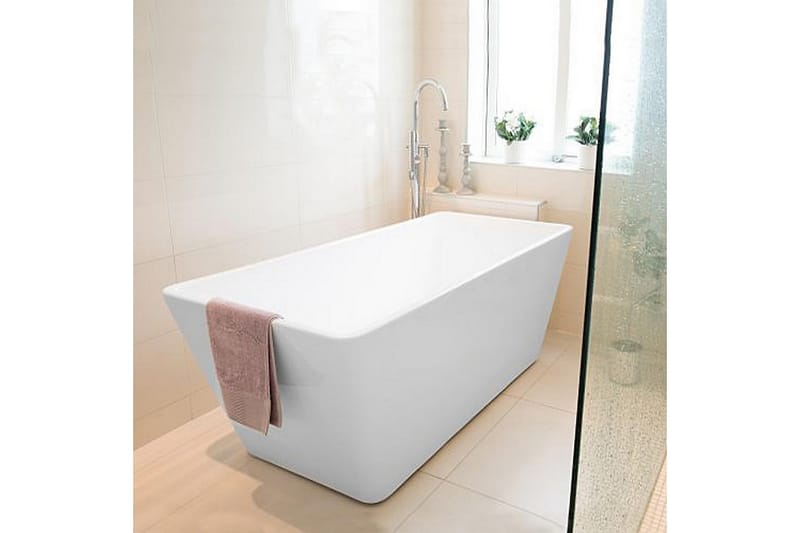 Ideal Frittstående Badekar 160 cm - Hvit - Hus & oppussing - Kj�økken & bad - Baderom - Badekar