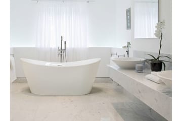 Menailo Badekar Frittstående 150 cm - Hvit - Hus & oppussing - Kjøkken & bad - Baderom - Badekar