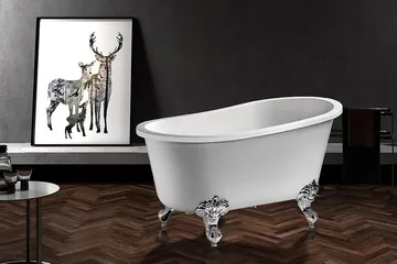 Tassbadkar Bathlife Vit - Hus & oppussing - Kjøkken & bad - Baderom - Badekar - Frittstående badekar