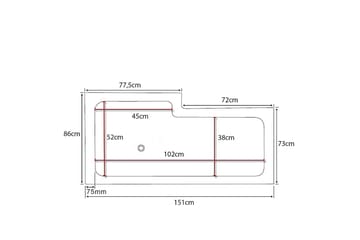 Badekar Behag 150cm - Hvit - Hus & oppussing - Kjøkken & bad - Baderom - Badekar
