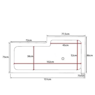 Behag Badekar 150 cm - Hvit - Hus & oppussing - Kjøkken & bad - Baderom - Badekar