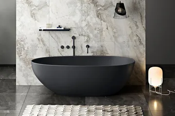 Badkar Bathlife Svart - Hus & oppussing - Kjøkken & bad - Baderom - Badekar