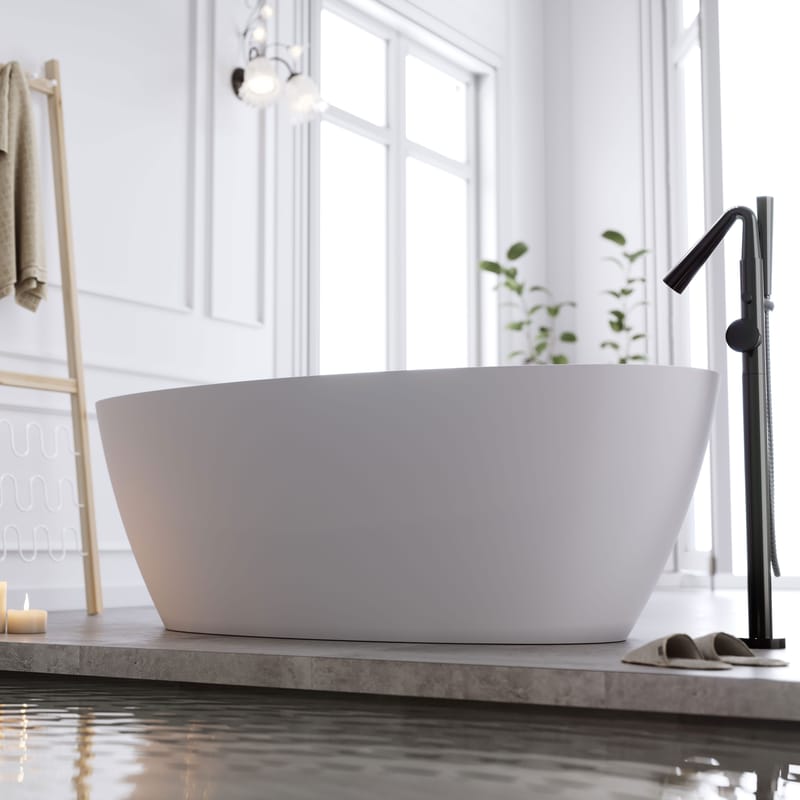 Bathlife Sund Sittebadekar 170 cm - Matt hvit - Hus & oppussing - Kjøkken & bad - Baderom - Badekar