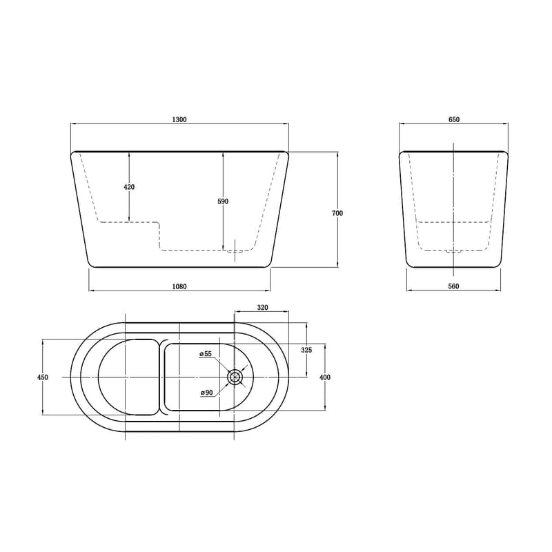 Ideal Sittebadekar Bathlife - Hus & oppussing - Kjøkken & bad - Baderom - Badekar