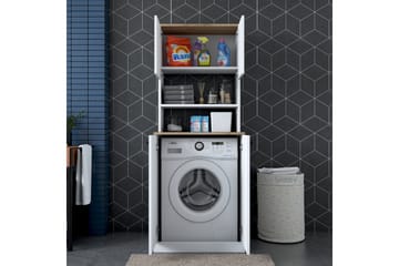 Akashya Baderomsskap 70x183,6 cm Hvit/Brun - Hanah Home - Hus & oppussing - Kjøkken & bad - Baderom - Baderomsmøbler & baderomsinnredning - Baderomsskap