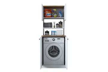 Akashya Baderomsskap 70x183,6 cm Hvit/Brun - Hanah Home - Hus & oppussing - Kjøkken & bad - Baderom - Baderomsmøbler & baderomsinnredning - Baderomsskap