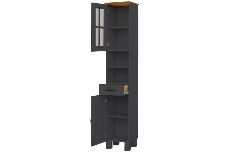 Alby Høyskap til Bad 180x33x30 cm - Grå - Hus & oppussing - Kjøkken & bad - Baderom - Baderomsmøbler & baderomsinnredning - Baderomsskap