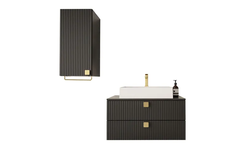 Alima Møbelsett for Bad, Svart