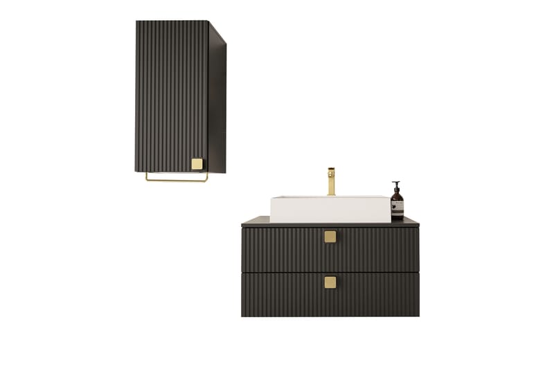 Alima Møbelsett for Bad, Svart