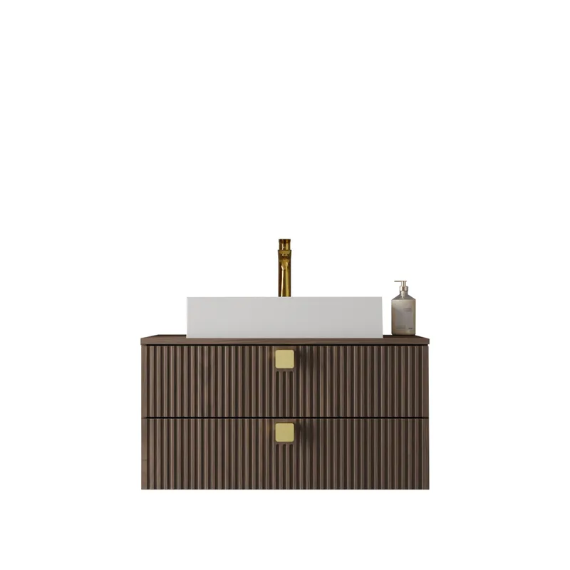 Alima Servant - Brun|hvit|gull - Hus & oppussing - Kjøkken & bad - Baderom - Baderomsmøbler & baderomsinnredning - Baderomsskap