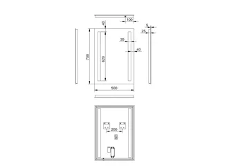 Allejaure Baderomsspeil 70 cm LED-Lys - Hus & oppussing - Kjøkken & bad - Baderom - Baderomsmøbler & baderomsinnredning - Baderomsspeil