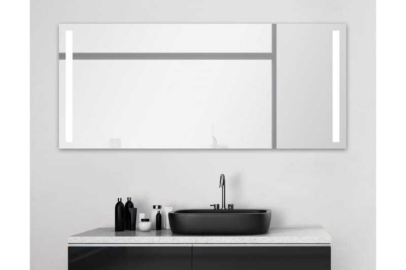 Allejaure Speil 160x70 cm - Sølv - Baderomsspeil - Baderomsspeil med belysning