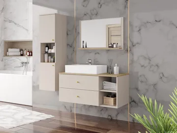 Askersund Baderomsmøbelsett - Beige - Hus & oppussing - Kjøkken & bad - Baderom - Baderomsmøbler & baderomsinnredning - Komplette møbelpakker