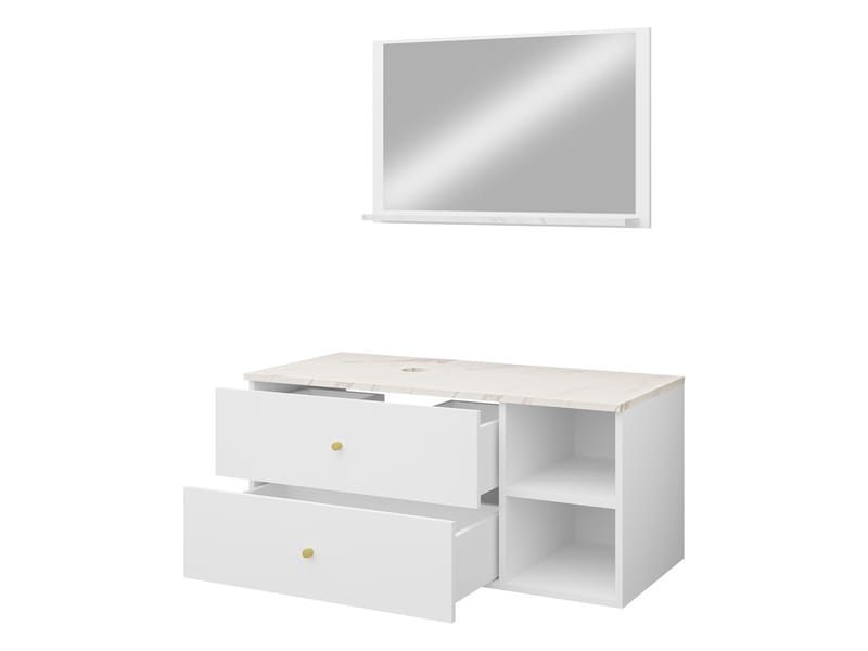 Askersund Baderomsmøbelsett - Beige - Hus & oppussing - Kjøkken & bad - Baderom - Baderomsmøbler & baderomsinnredning - Komplette møbelpakker