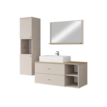 Askersund Baderomsmøbelsett - Beige - Hus & oppussing - Kjøkken & bad - Baderom - Baderomsmøbler & baderomsinnredning - Komplette møbelpakker