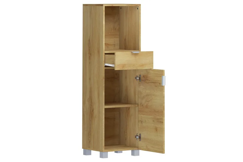 Atlas Høyskap til Bad 129x38x36 cm - Natur - Hus & oppussing - Kjøkken & bad - Baderom - Baderomsmøbler & baderomsinnredning - Baderomsskap