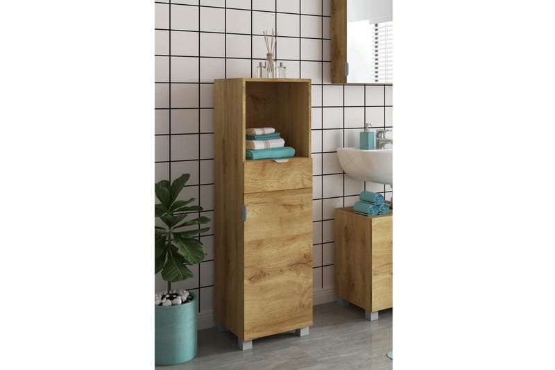 Atlas Høyskap til Bad 129x38x36 cm - Natur - Hus & oppussing - Kjøkken & bad - Baderom - Baderomsmøbler & baderomsinnredning - Baderomsskap