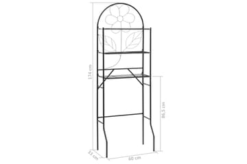 Baderomsstativ svart 60x33x174 cm - Hus & oppussing - Kjøkken & bad - Baderom - Baderomsmøbler & baderomsinnredning - Baderomshylle