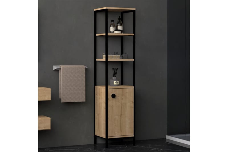 Dasaki Bad Oppbevaring 162x38 cm 4 Hyller - Blå / Antrasitt - Hus & oppussing - Kjøkken & bad - Baderom - Baderomsmøbler & baderomsinnredning - Baderomshylle