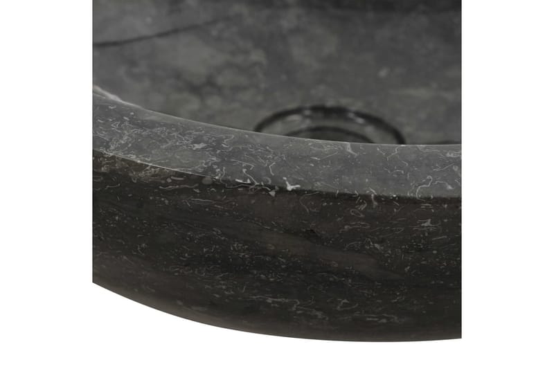 Baderomshylle heltre teak med vasker marmor svart - Brun - Veggskap & høyskap - Baderomsskap