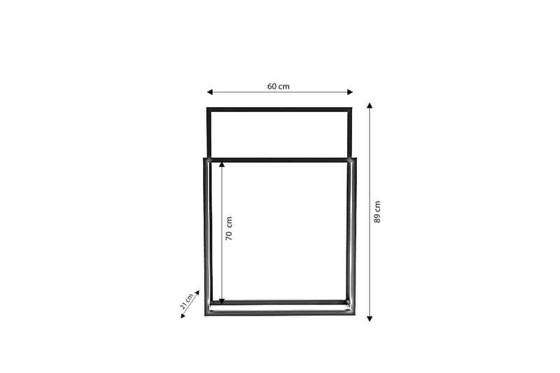 Patasi Baderomshylle 21 cm - Svart - Baderomshylle