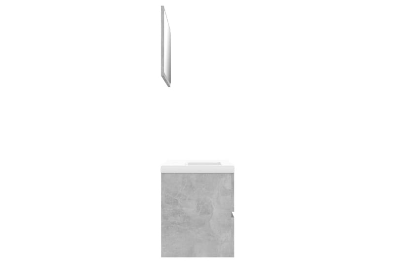 Baderomsmøbelsett betonggrå sponplate - Grå - Komplette møbelpakker