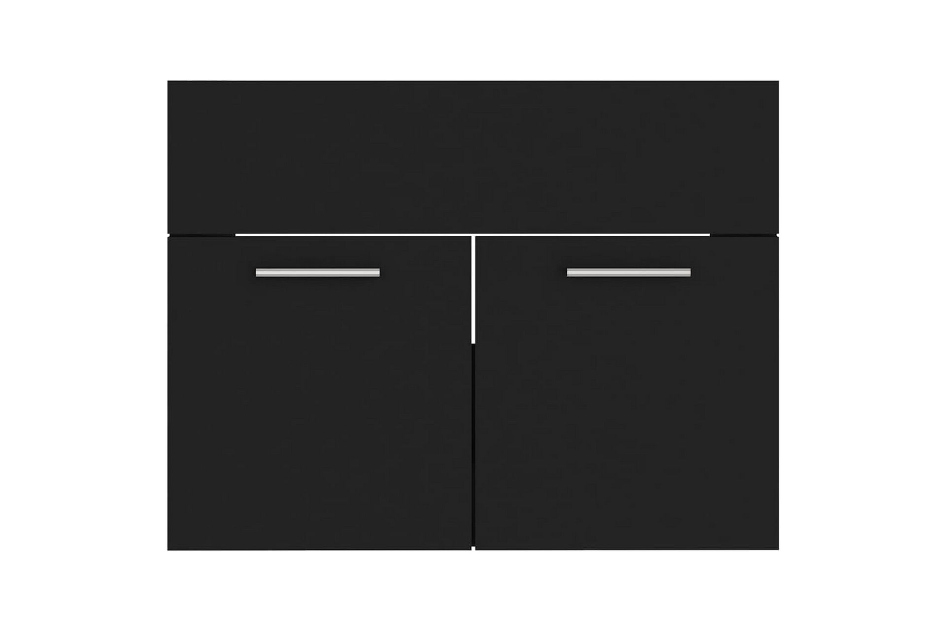 Baderomsmøbelsett svart sponplate - Svart - Hus & oppussing - Kjøkken & bad - Baderom - Baderomsmøbler & baderomsinnredning - Komplette møbelpakker