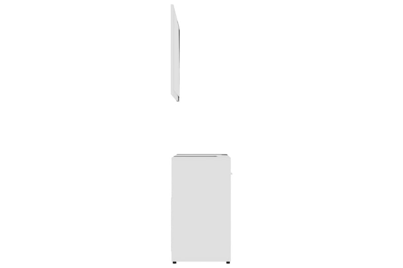 Baderomsmøbler 3 deler hvit sponplate - Komplette møbelpakker