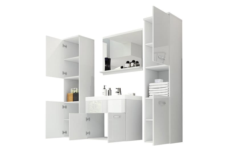 Baderomsmøbler Delorimier XL 35 cm - Hvit - Komplette møbelpakker