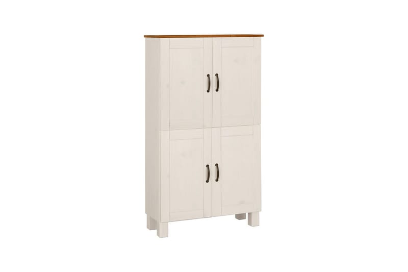 Baderomsskap Alby 75x30x130 cm, Hvit/Honning - 75x30x130 cm, Hvit/Honning - Hus & oppussing - Kjøkken & bad - Baderom - Baderomsmøbler & baderomsinnredning - Baderomsskap