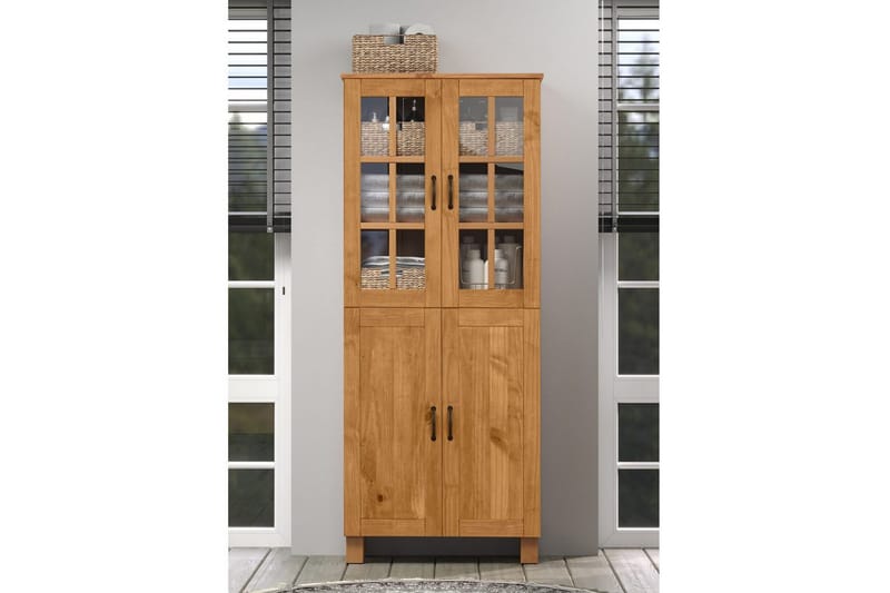 Baderomsskap Alby 75x30x170 cm, Beiset/funksjonsbeskrivelse - 75x30x170 cm, Beiset/funksjonsbeskrivelse - Hus & oppussing - Kjøkken & bad - Baderom - Baderomsmøbler & baderomsinnredning - Baderomsskap