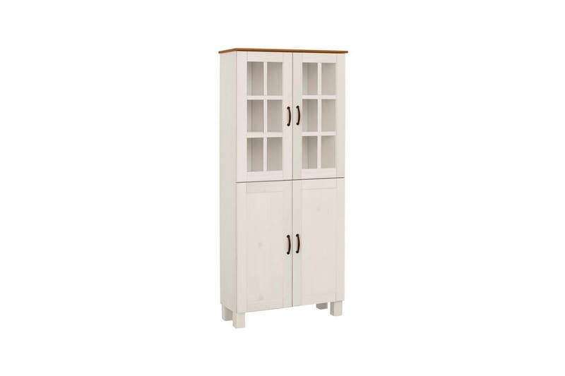 Baderomsskap Alby 75x30x170 cm, Hvit/Honning - 75x30x170 cm, Hvit/Honning - Hus & oppussing - Kjøkken & bad - Baderom - Baderomsmøbler & baderomsinnredning - Baderomsskap