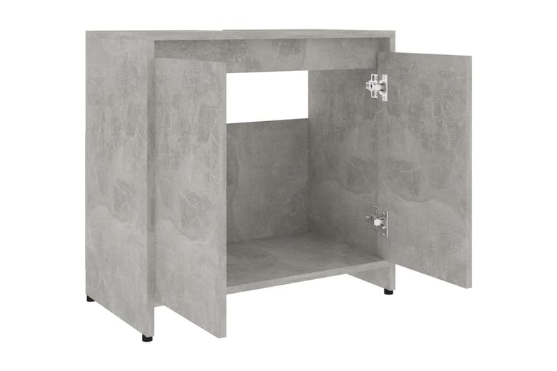Baderomsskap betonggrå 60x33x58 cm sponplate - Grå - Hus & oppussing - Kjøkken & bad - Baderom - Baderomsmøbler & baderomsinnredning - Baderomsskap