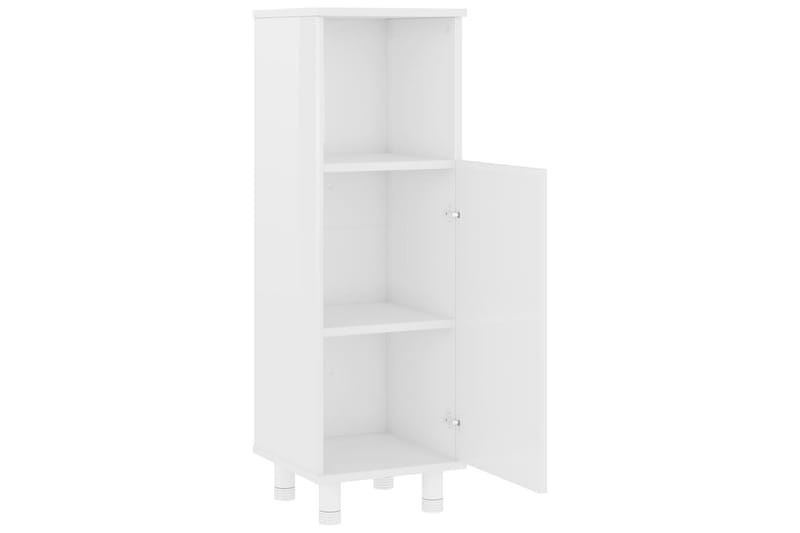 Baderomsskap høyglans hvit 30x30x95 cm sponplate - Hus & oppussing - Kjøkken & bad - Baderom - Baderomsmøbler & baderomsinnredning - Baderomsskap
