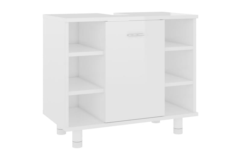 Baderomsskap høyglans hvit 60x32x53,5 cm sponplate - Hus & oppussing - Kjøkken & bad - Baderom - Baderomsmøbler & baderomsinnredning - Baderomsskap