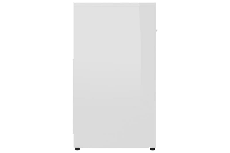 Baderomsskap høyglans hvit 60x33x58 cm sponplate - Hvit - Hus & oppussing - Kjøkken & bad - Baderom - Baderomsmøbler & baderomsinnredning - Baderomsskap