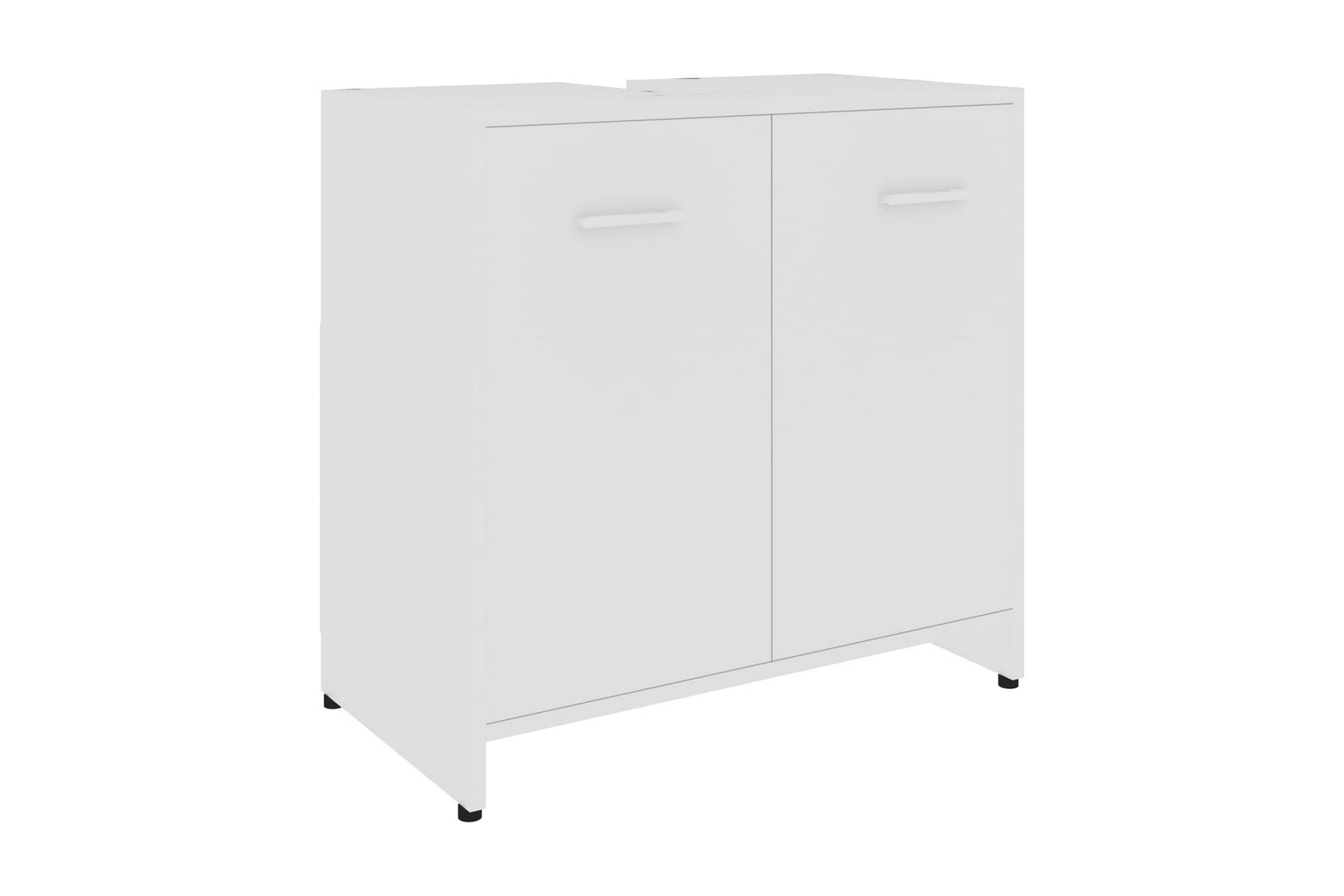 Baderomsskap hvit 60x33x58 cm sponplate - Hvit - Hus & oppussing - Kjøkken & bad - Baderom - Baderomsmøbler & baderomsinnredning - Baderomsskap