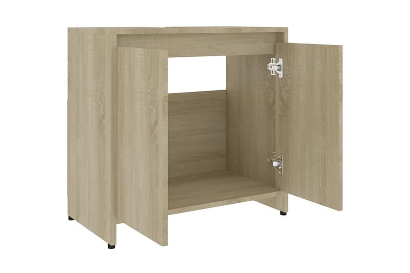 Baderomsskap sonoma eik 60x33x58 cm sponplate - Brun - Hus & oppussing - Kjøkken & bad - Baderom - Baderomsmøbler & baderomsinnredning - Baderomsskap