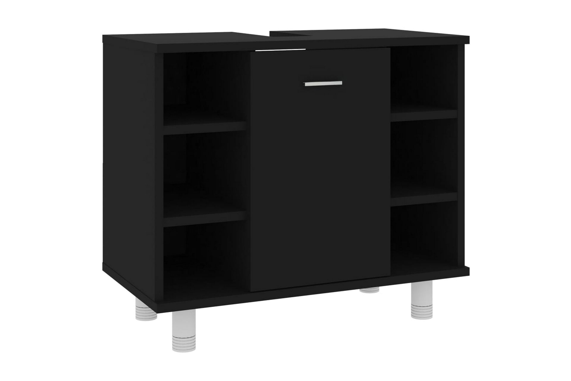 Baderomsskap svart 60x32x53,5 cm sponplate - Hus & oppussing - Kjøkken & bad - Baderom - Baderomsmøbler & baderomsinnredning - Baderomsskap