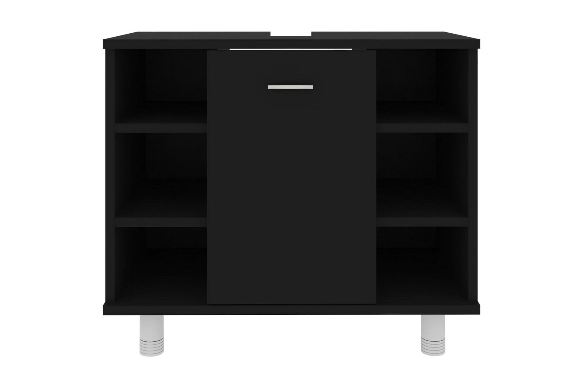 Baderomsskap svart 60x32x53,5 cm sponplate - Hus & oppussing - Kjøkken & bad - Baderom - Baderomsmøbler & baderomsinnredning - Baderomsskap