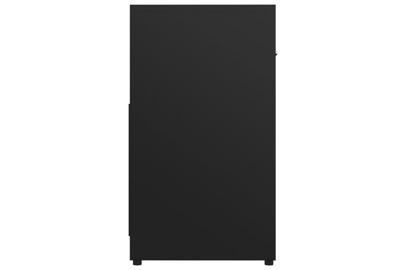 Baderomsskap svart 60x33x58 cm sponplate - Svart - Hus & oppussing - Kjøkken & bad - Baderom - Baderomsmøbler & baderomsinnredning - Baderomsskap