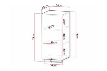 Glenndale Vegghengt Skap 35x35 cm - Hvid - Hus & oppussing - Kjøkken & bad - Baderom - Baderomsmøbler & baderomsinnredning - Baderomsskap