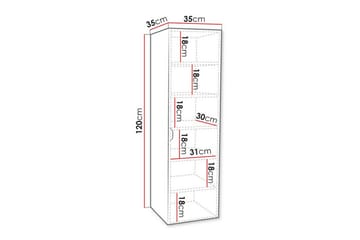 Glenndale Vegghengt Skap 35x35 cm - Svart - Hus & oppussing - Kjøkken & bad - Baderom - Baderomsmøbler & baderomsinnredning - Baderomsskap