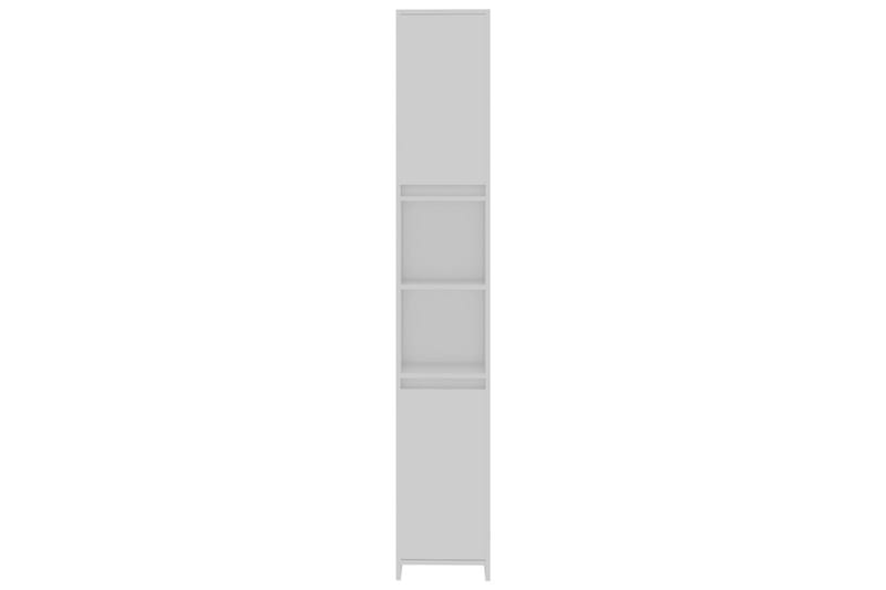 Baderomsskap hvit 30x30x183,5 cm sponplate - Hvit - Oppbevaring til baderom